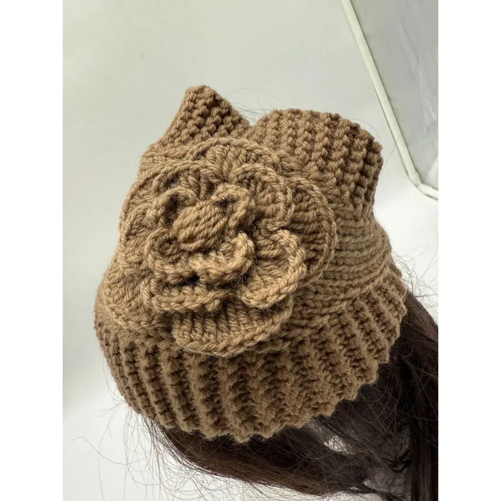 Brown crochet ear warmer/headband